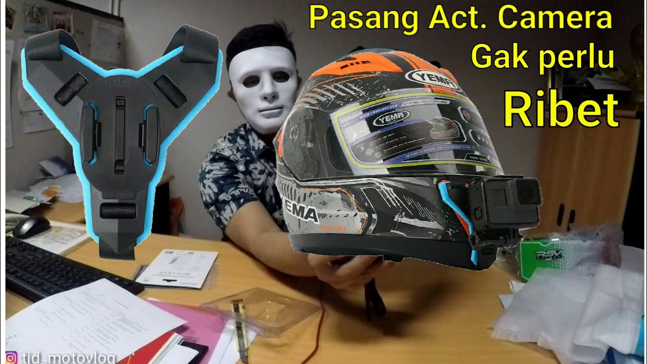 UNBOXING HELMET STRAP MOUNT – Cara Pasang Action Cam di Helm Gampang dan Simple GAK PERLU RIBET unboxing helmet strap mount – cara pasang action cam di helm gampang dan simple gak perlu ribet