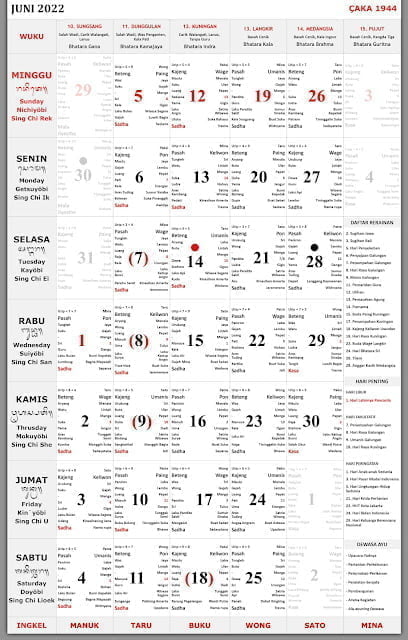 Kalender bali 2022 lengkap